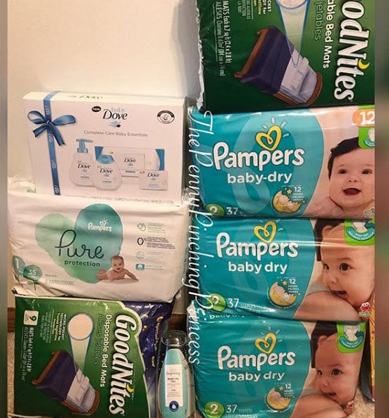 Free baby diapers stash